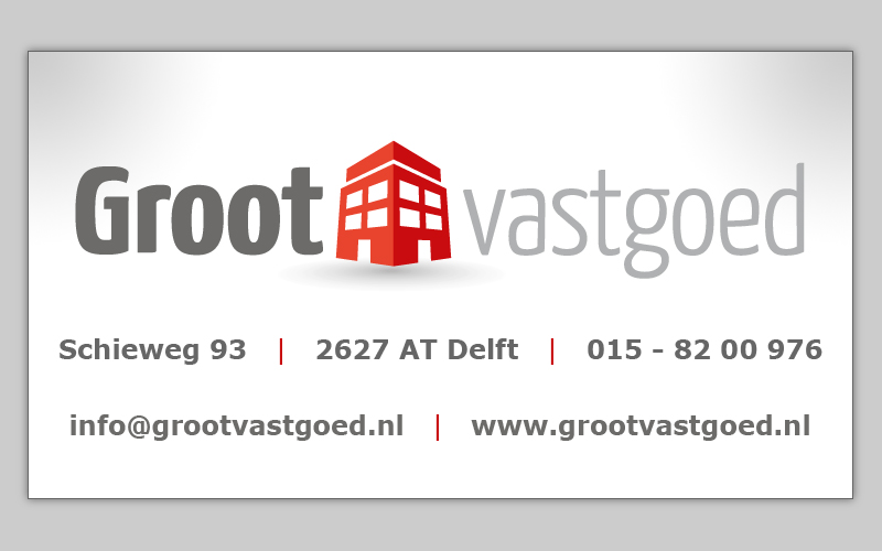 Groot Vastgoed helpt u bij de aankoop van uw woning en taxatie en de taxatie van uw bedrijfspand en andere soorten vastgoed in Delft en omgeving. Neem vrijblijvend contact met ons op.